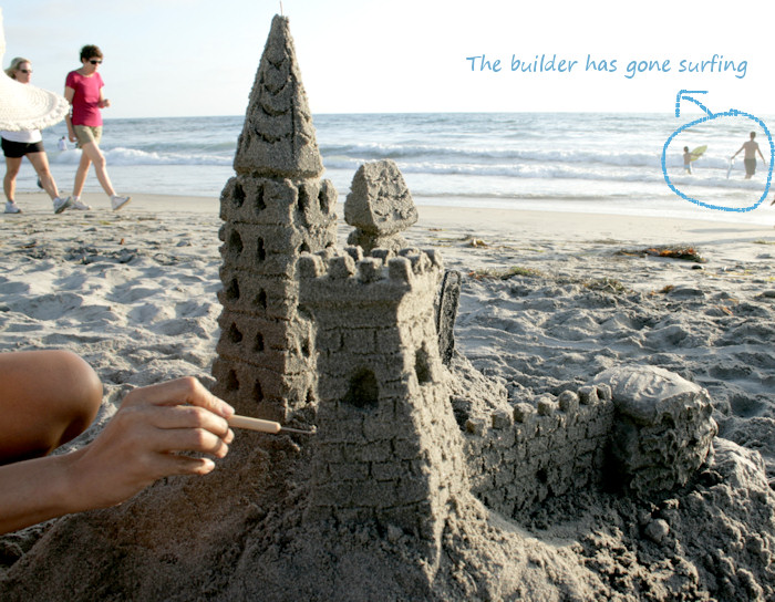 build a sandcastle